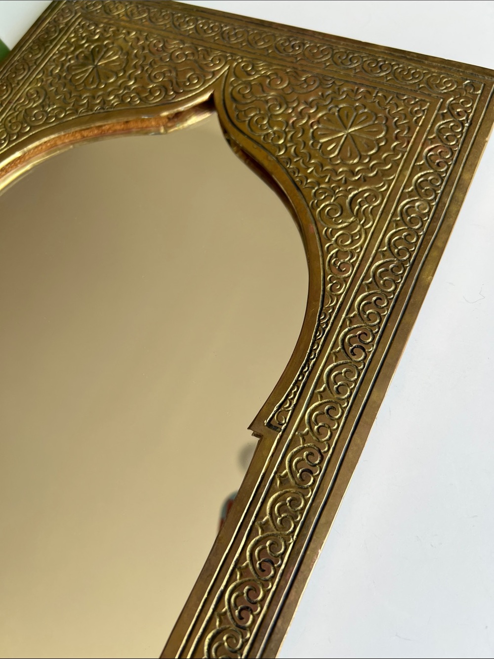 Moroccan Brass Accent Mirror Decor - Picture 10 of 14